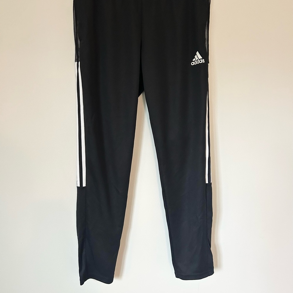 adidas men’s Black and White Track Pants